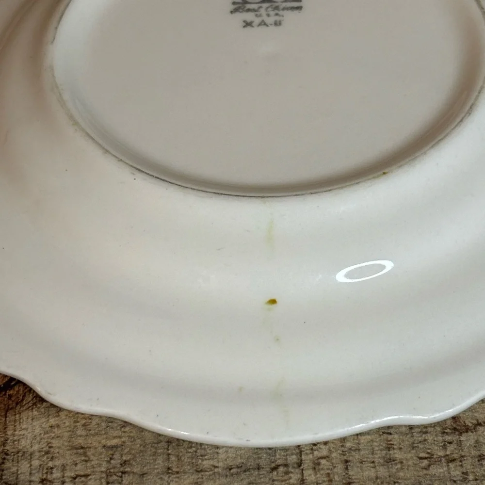 2 Homer Laughlin HLC China Styleline Gold Trim Scalloped Bread Butter Plate 7
